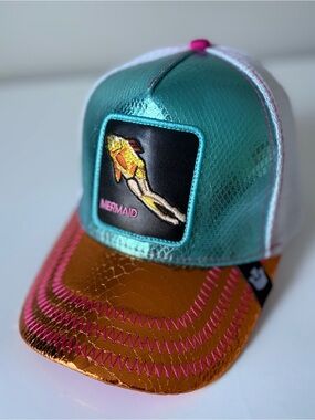 Rare Goorin Bros Animal Farm “Ocean Rudeness” Mermaid Trucker Hat Snapback